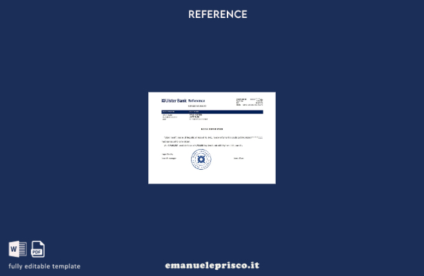 modello di riferimento della banca irlandese dell'Ulster in stile verificato